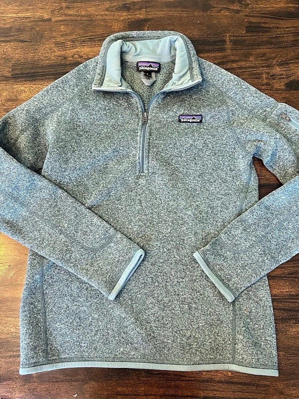 Patagonia Women's Better Sweater 1/4-Zip Fleece Pullover Gray Fleece Size Medium